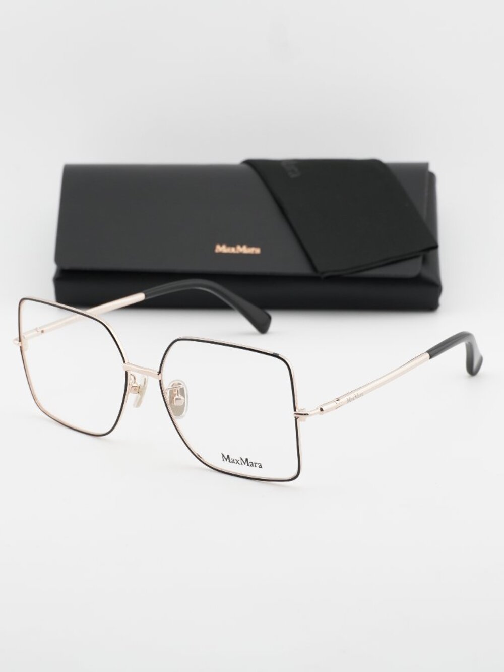 Max Mara MM5098-H 028 Butterfly Eyeglasses 55mm - Black / Gold